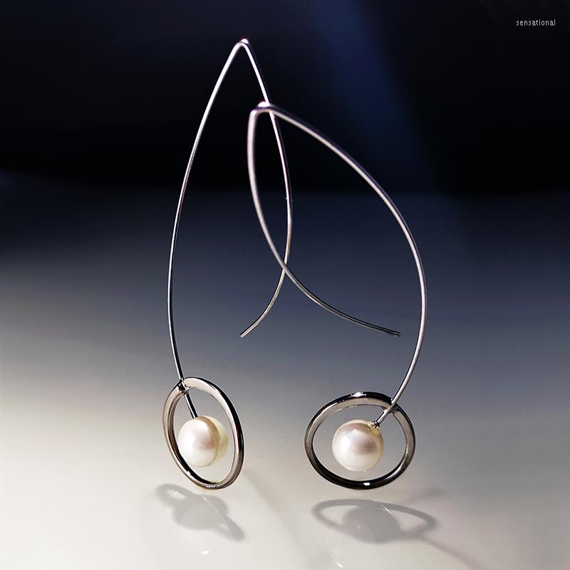 

Dangle Earrings Creative Threading Geometric Minimalist Pearl 2023 Trendy Simple Sexy Hook Long Jewelry Gifts