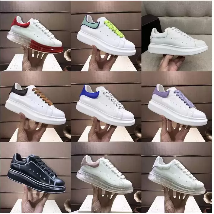 

top quality shoes designer men women womens Leather Lace Up white mc queens mcqueens alexanders mens espadrilles oversized flats platform casual espadrille, A34