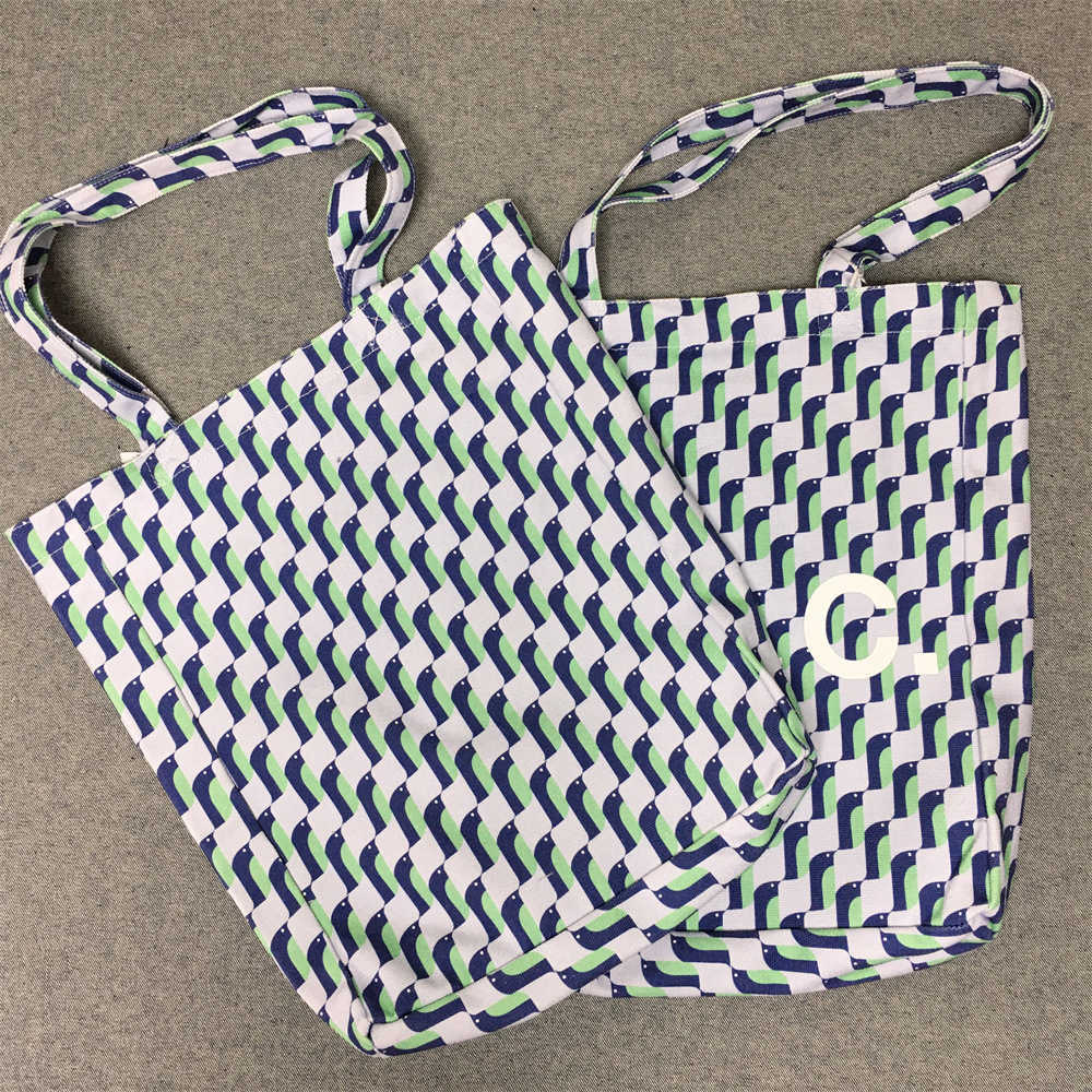 

Evening Bags Japanese and Korean Letters Printed marant Geometric Pattern Large Capacity Canvas Bag Handbag Shoulder Bag Shopping BagAP, Penguin geometry (big bag)