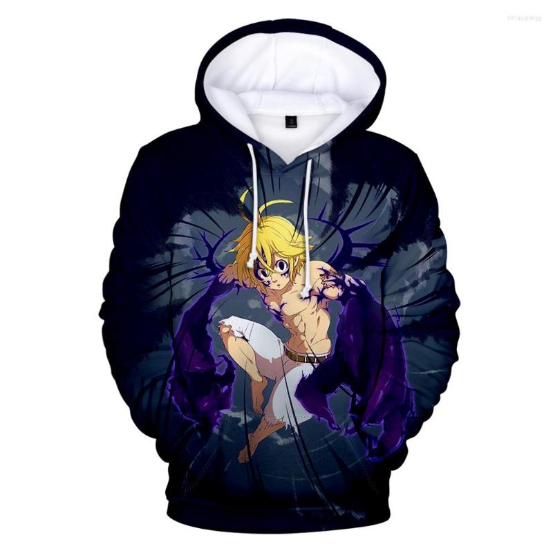 

Hoodies Seven Sin Hoods Boys 3D Sweatshirt Lady Girls Hooded Kids Children's Wear Casual Pullover Black