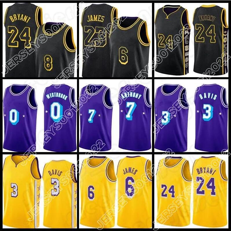 

Basketball Jersey Los''Angeles''Lakers''Anthony 3 Davis Jerseys 6 LeBron 23 James Carmelo Anthony 7 0 Russell Westbrook Black Mamba Mens, Mens jersey