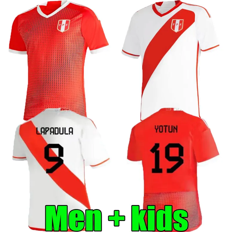 

2023 2024 Peru soccer jerseys 23 24 home away Seleccion Peruana Cuevas PINEAU CARTAGENA men kids football shirt, 23/24;away