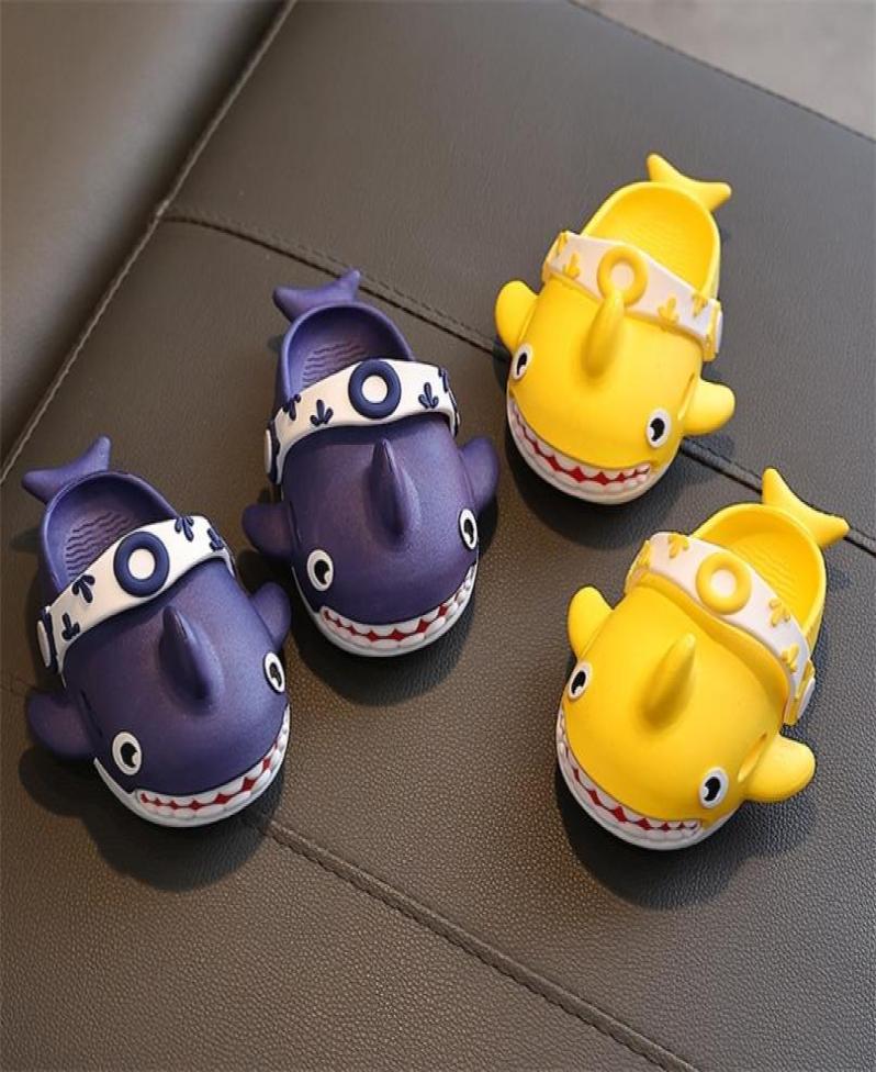 

Cute Shark Children039s Slippers for Boys Summer Outdoor Wear Beach Fashion Nonslip Girls Outdoor Water Sandals Solid Yellow 25088884