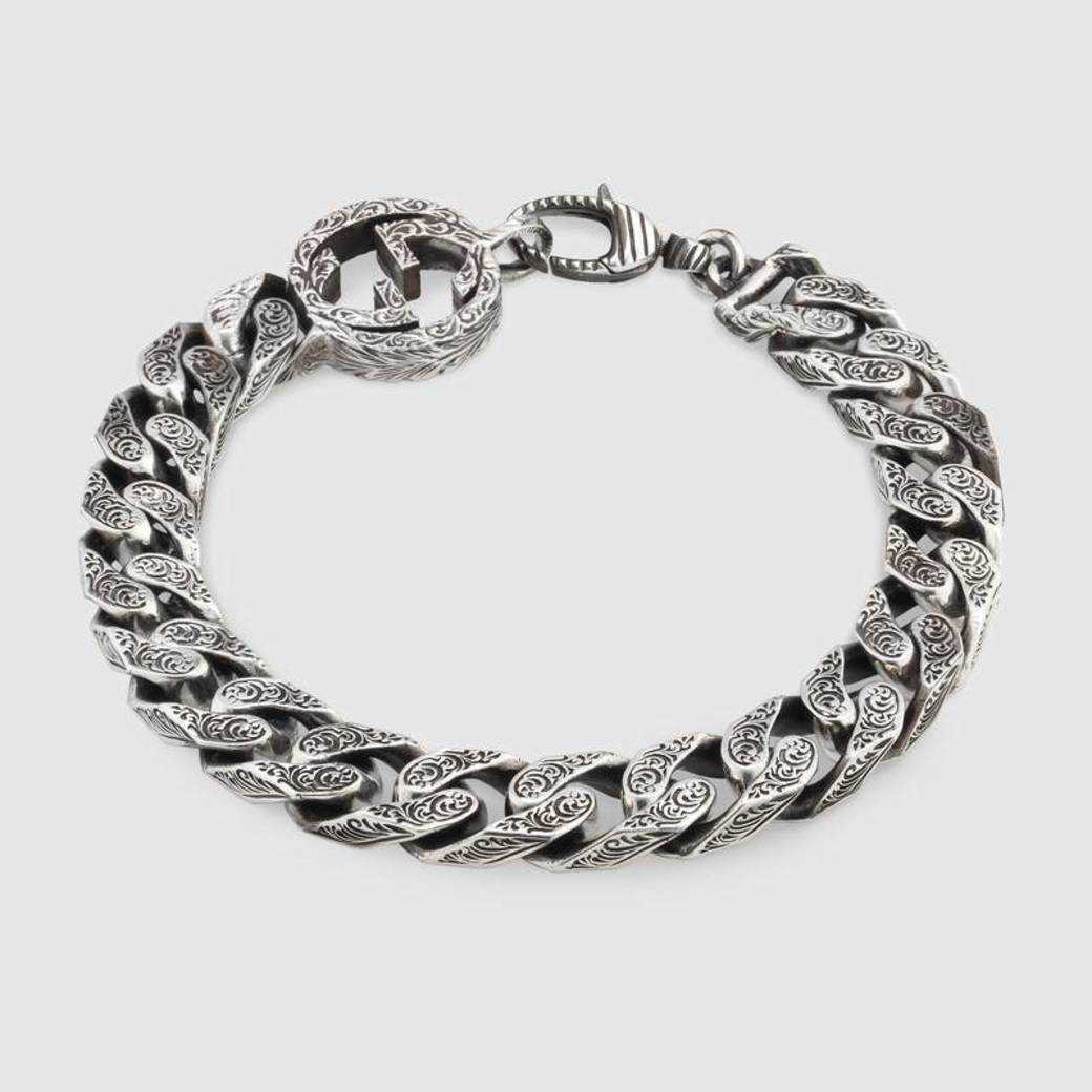

Factory wholesale 2023 New Luxury High Quality Fashion Jewelry for same antique double pattern Bracelet trend personality trendsetter Thai silver hand jewelry