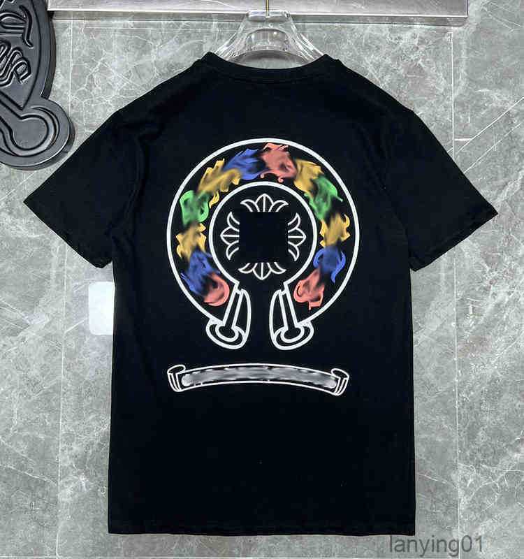 

Summer Luxury Mens t Shirts Brand Ch Man T-shirt Flower Classic Cross Sanskrit Letter Short Sleeve Designer Chromes