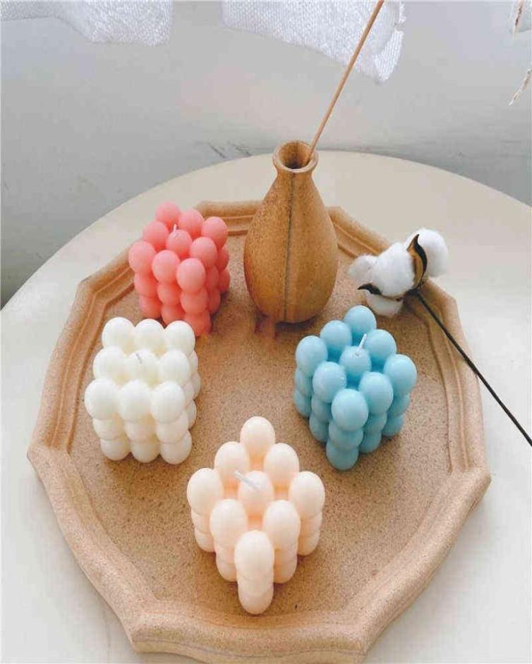 

Decoration Candles Scented Ins Small Bubble Cube Candle Soy Wax Aromatherapy Scented Candles Relaxing Birthday Gift Po Props Y21051428