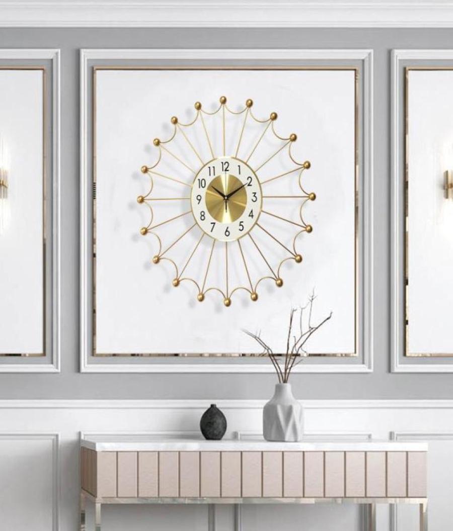 

Iron Quartz Wall Clock Modern Design Metal Office Kitchen Industrial Vintage Creative Reloj Pared Home Decor BY50BG Clocks1964584