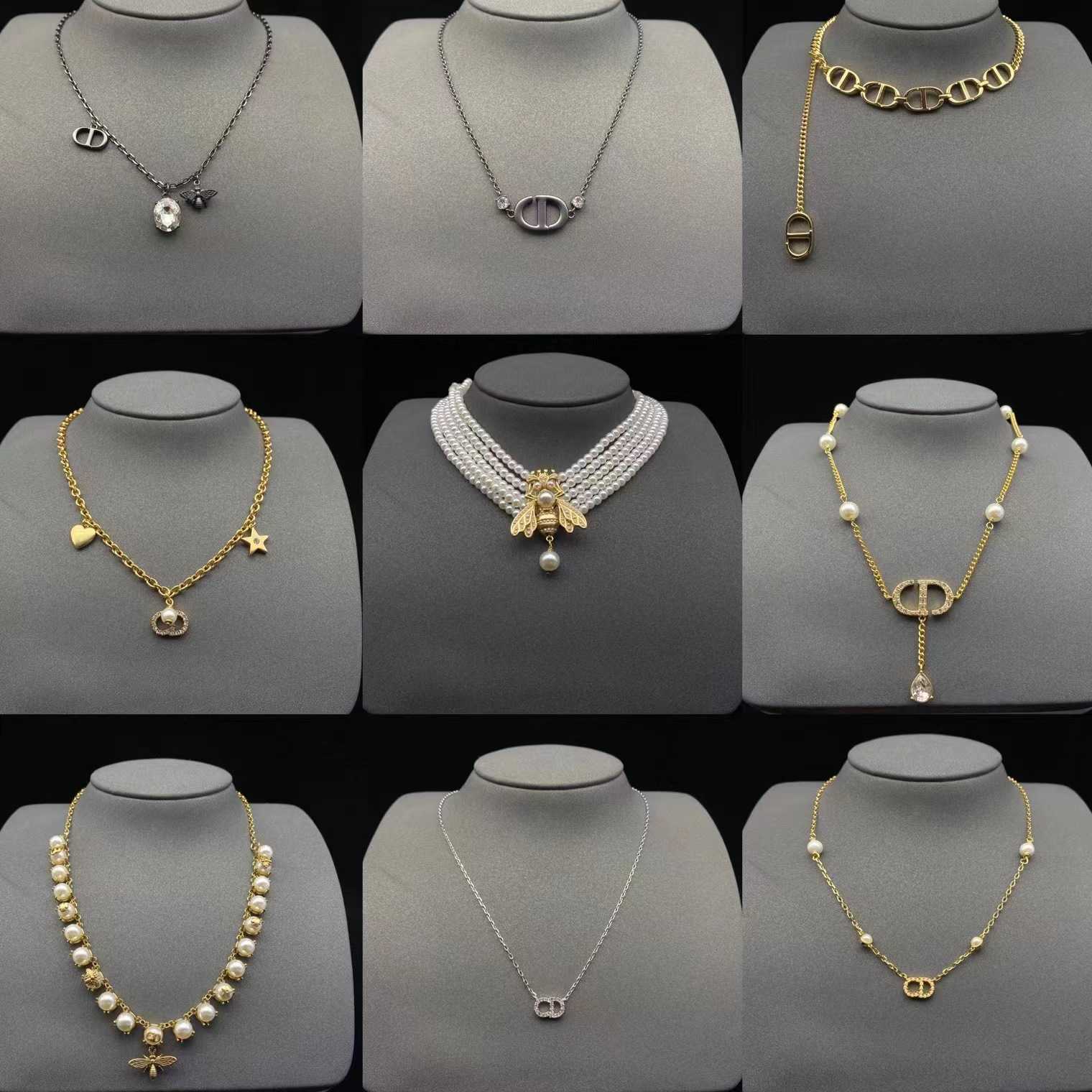 

Dijia/Dijia New Butterfly CD Letter Pig Nose Necklace Female Brass High Edition