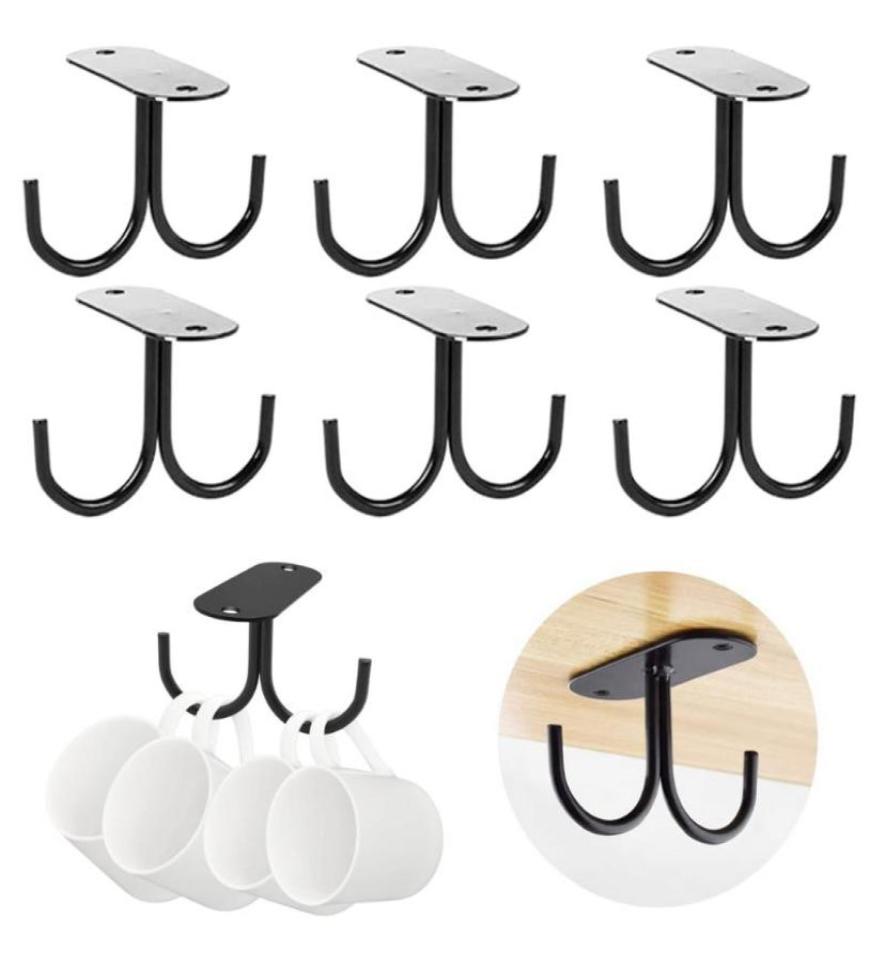 

Kitchen Storage Organization Under Cabinet Display Home Mug Hooks Coffee Cups Holder Organizer Rack Space Saving With Screws She6489950