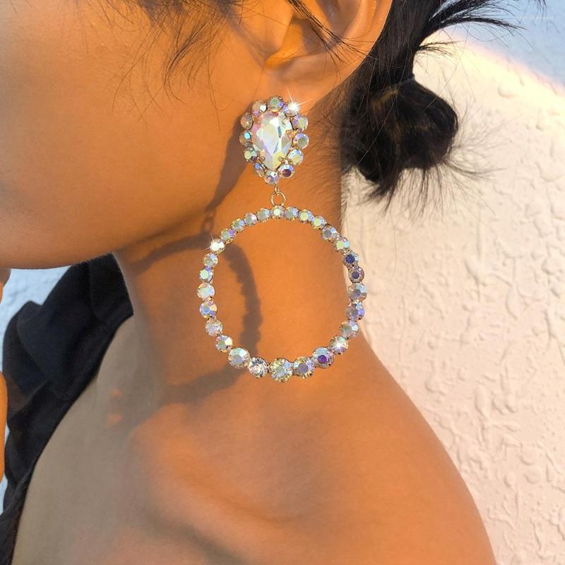 

Dangle Earrings European And American Fashion Creative Diamond Round Women