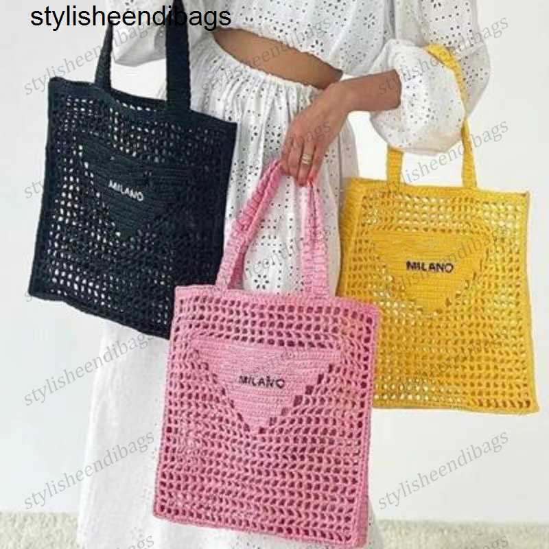 

Shoulder Bags New style Luxury Bag Designer Raffia Straw Summer women's mens weave Beach bags hollow out handbag clutch tote crossbody travel fashion 0305/23, Black