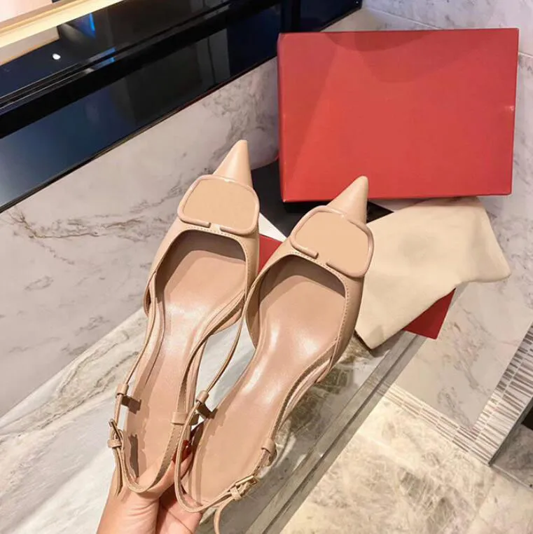 

2023 brand women's sandals luxury designer hollow V logo women's shoes summer leather women's sandals casual outdoor women's high heels, 10