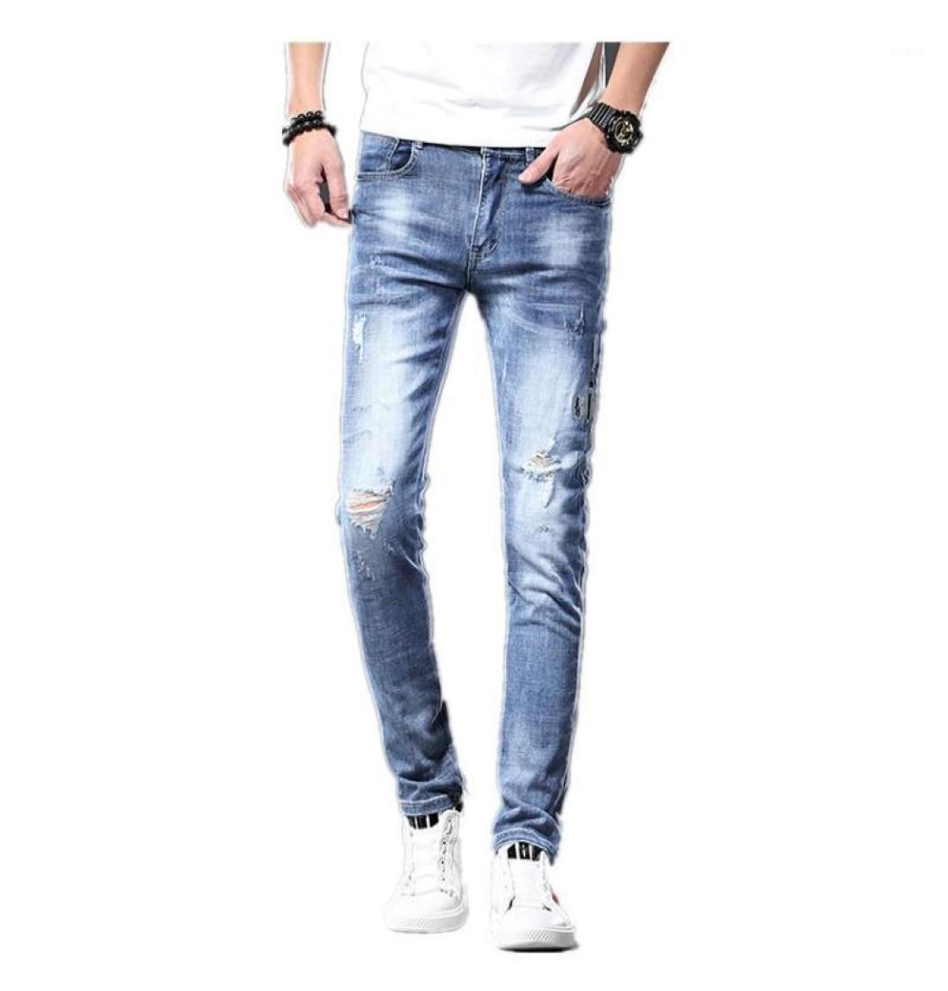 

Jeans Men39s Slim Fit Leggings Korean Pants Spring Summer Autumn Casual Mens Tlnx