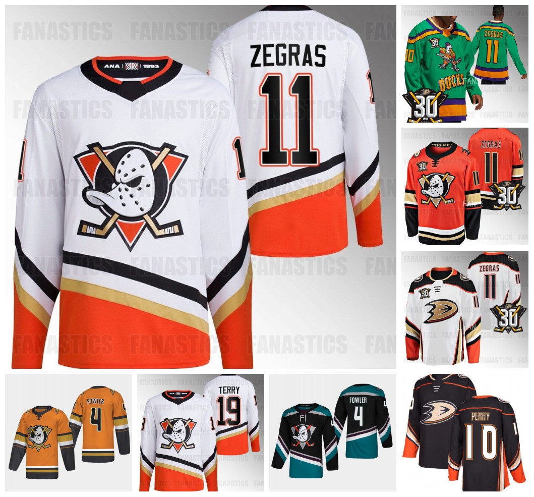 

11 Trevor Zegras 2023 Ducks 30th Warmup Reverse Retro Jerseys Troy Terry John Klingberg Cam Fowler Urho Vaakanainen Ryan Strome Isac Lundestrom Silfverberg Anaheim, 2023 30th white away mens s-3xl