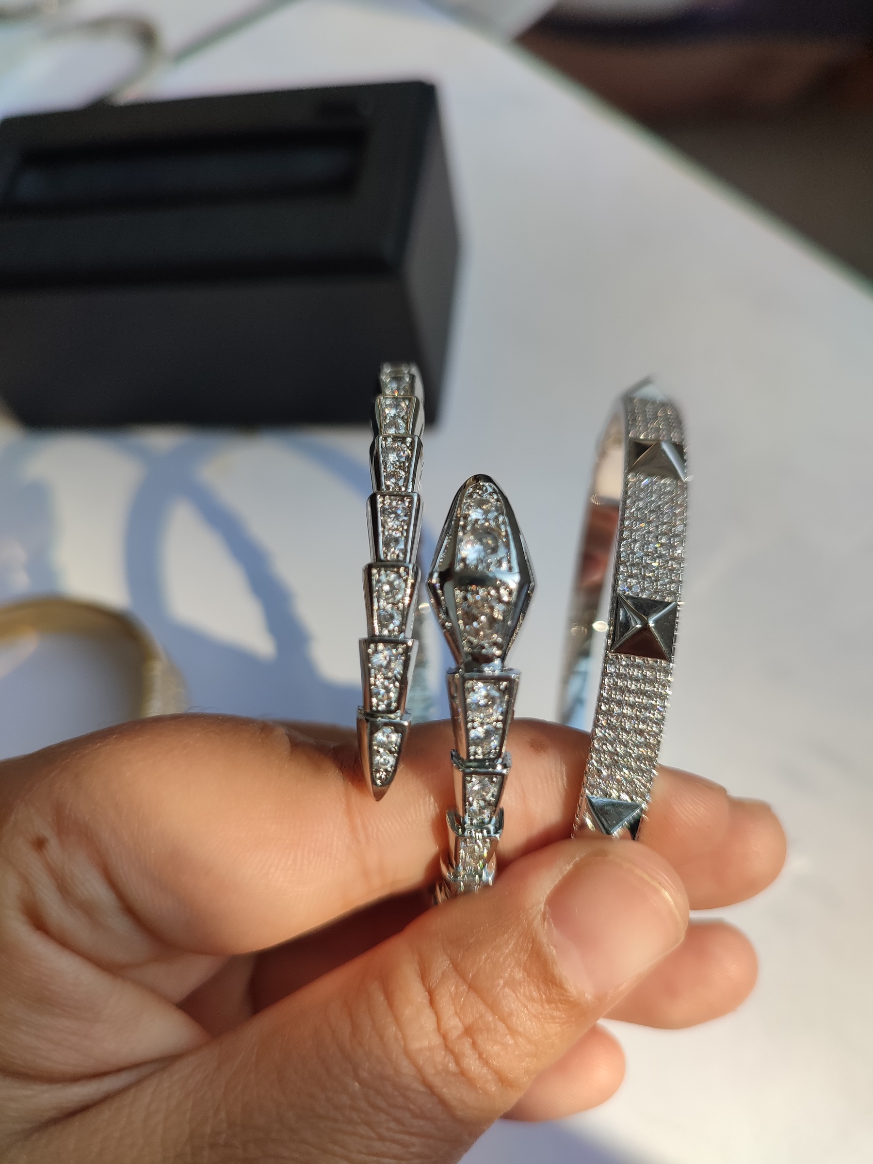 

designer unisex bangle bracelet bangle Snake diamonds designer jewelry femme silver set diamond Women Men couple bracelets gold jewlery