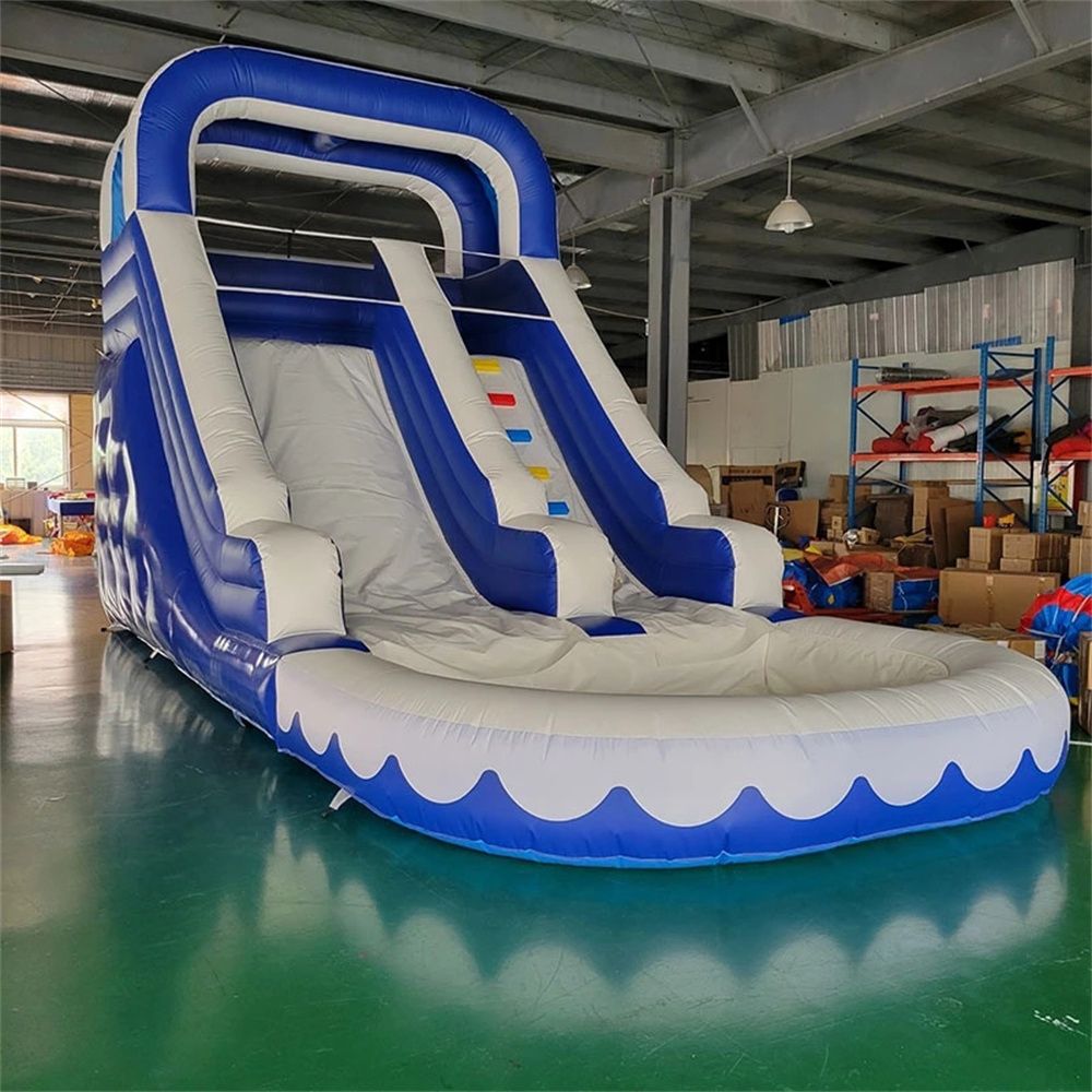 

Outdoor Games Hot popular inflatable water pool with slide for Wet Dry Play With Detached Ground Bounce adults and kid