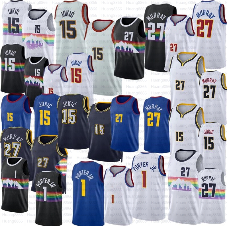 

Denvers Nikola Jokic 15 Basketball Jersey Jersey Nugget Jamal 27 Murray ichael 1 Porter Jr. Jerseys, As