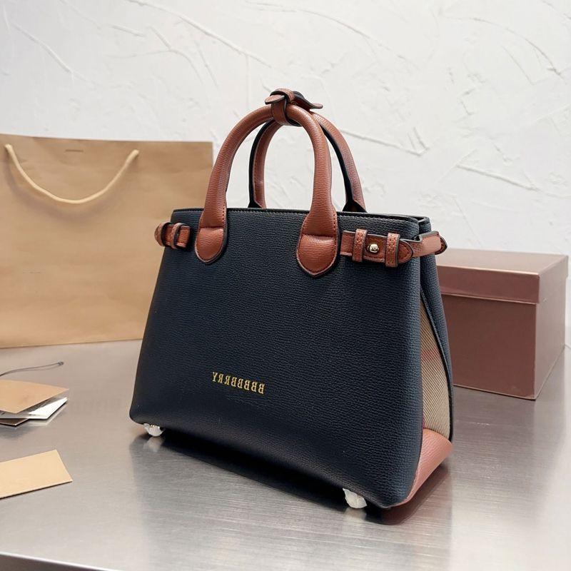 

Totes Luxury designer tote bags fashion women handbag leather shoulder bag letter crossbody bagss classic solid color casual large capa Rvuc, Black