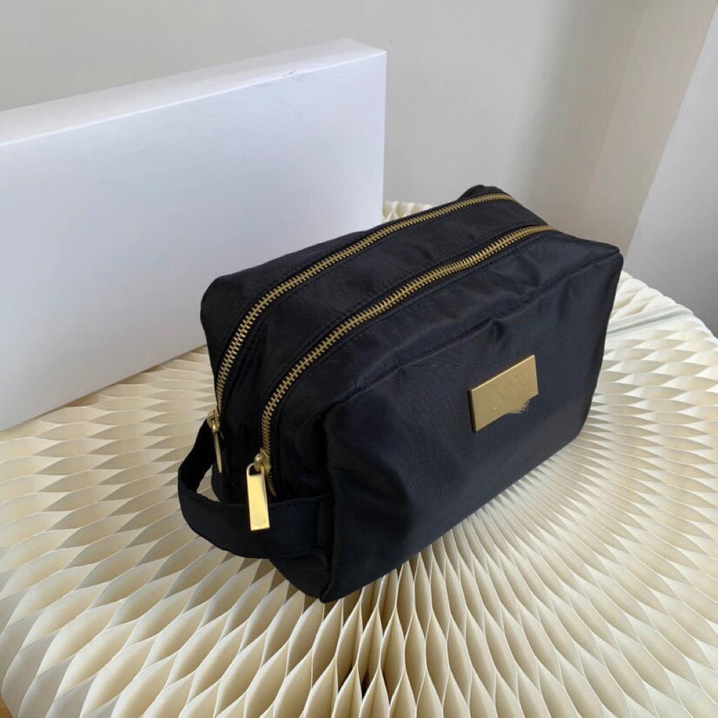 

ChaneI Makeup Bag Designer Bags Canvas Purses Handbags for Women Cosmeticbag Jewelrybags Travel Jewelry Organizer Solid Color, Black