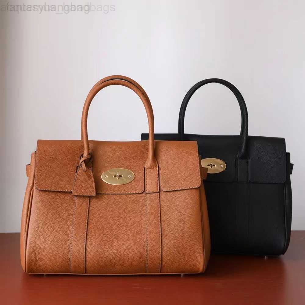 

Designer Mulberries Handbag Shoulde rLily Bags Womens Bayswater Briefcases Bag UK Luxury Brand Lawyer Bags Top Quality Genuine Leather Tote, Black