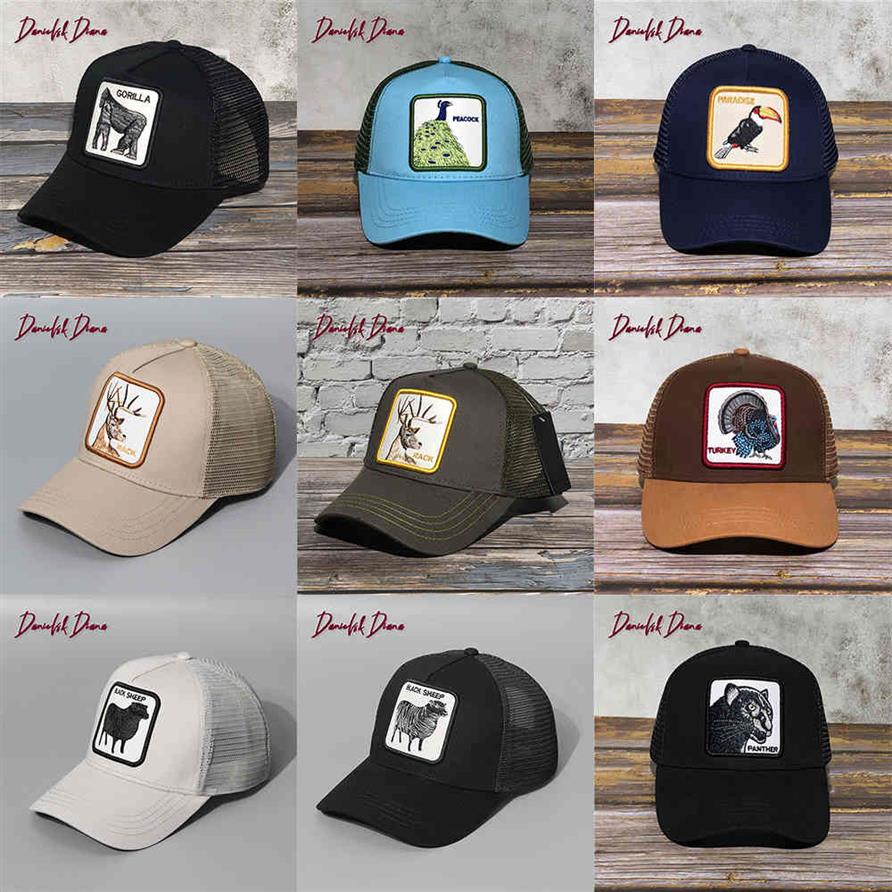 

Multi-layer exquisite Embroidered Caucasian Goat Beast Cap Trucker Snapback Hat Adjustable Animal farm Baseball cap290j, Light purple