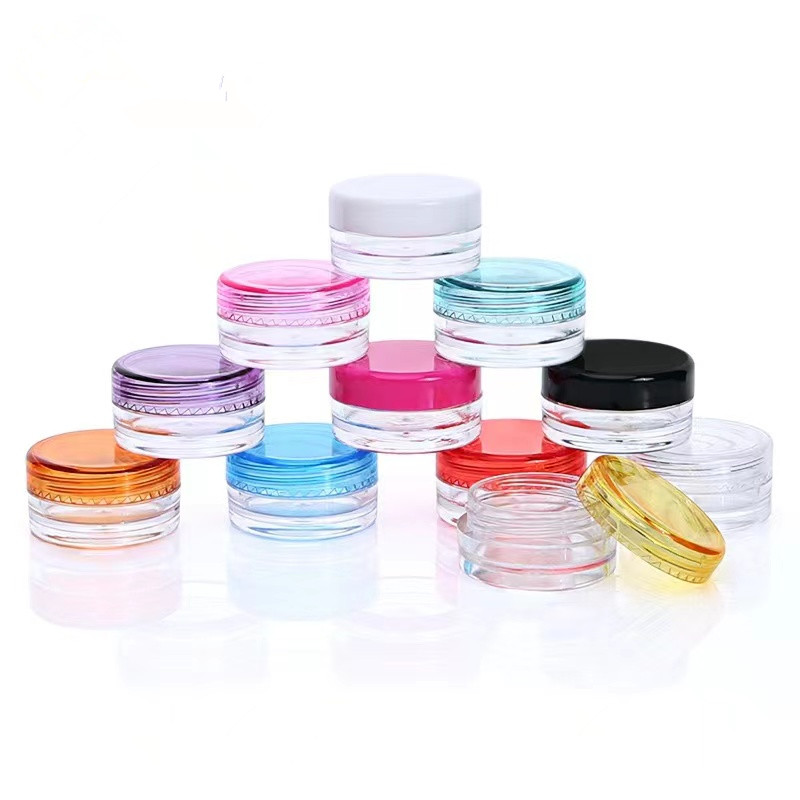 

Packing Bottles 3g 5g Plastic Cream Jar Small Cream Cosmetic Packing Container Trial Sample Bottles Round Bottom Colorful Cap