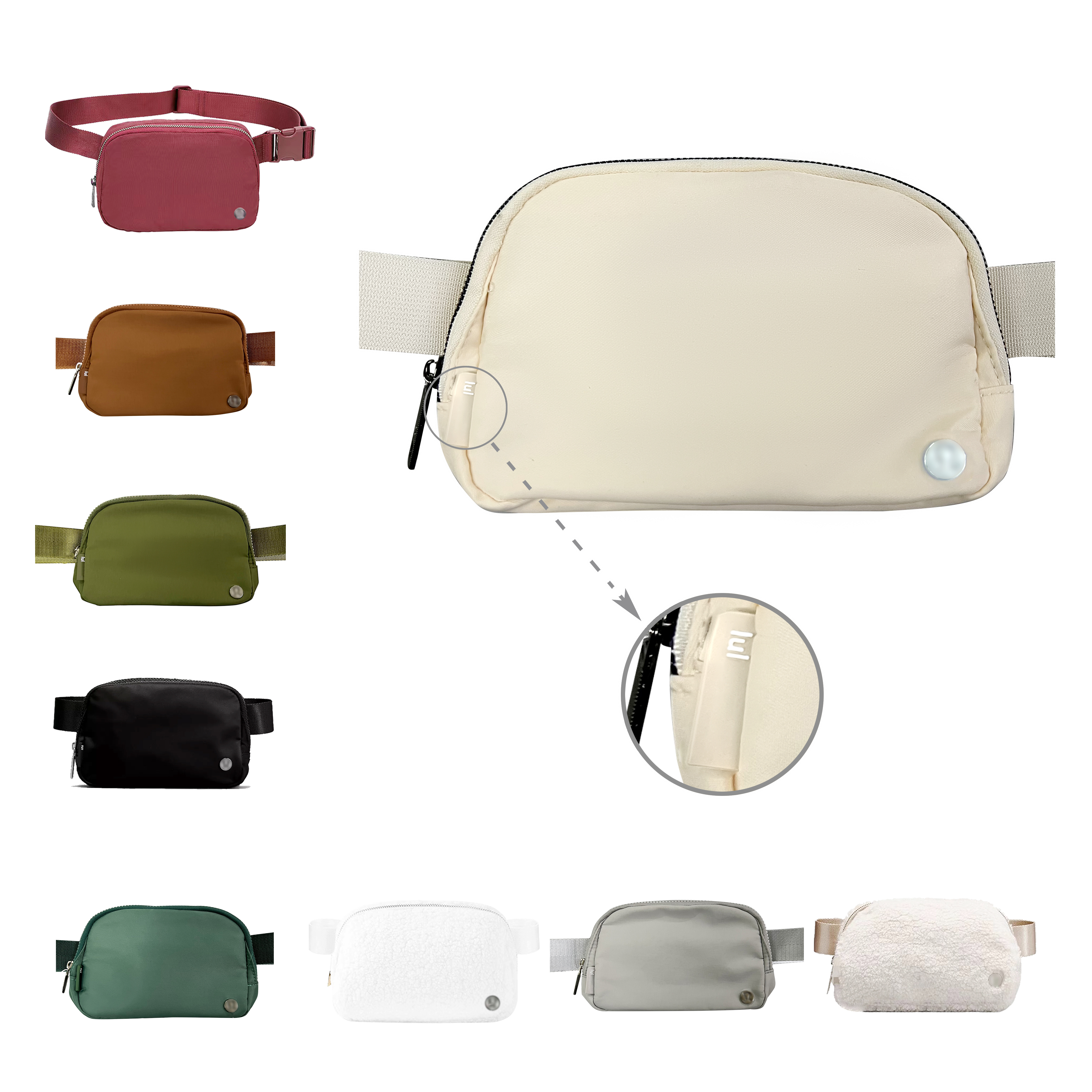 

lulu everywhere fleece yoga lemons lululemens woman Outdoor sport womens chest belt bum Bag woman Luxury Designer Nylon Waist bags Shoulder clutch fanny pack lulus, Nylon-black