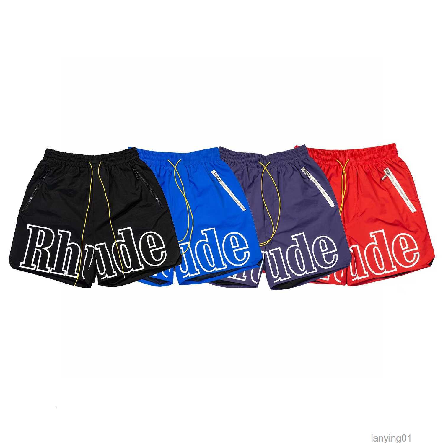 

Rhudes Latest Color Rhude Shorts Designers Mens Basketball Short Pants Luxurys Summer Beach Palm Letter Mesh Street Fashion Sweatpants