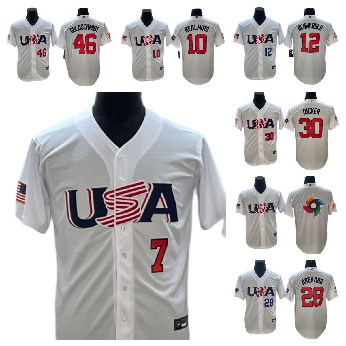 

2023 World Baseball Classic WBC Team USA Jersey Adam Ottavino Daniel Bard Devin Williams Brady Singer Ryan Pressly Kendall Graveman Higashioka Lynn Raley McNeil, As pic