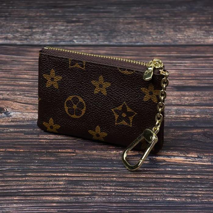 2023 Wallets KEY POUCH Leather holds high quality true classical designer women Round key holder coin purse