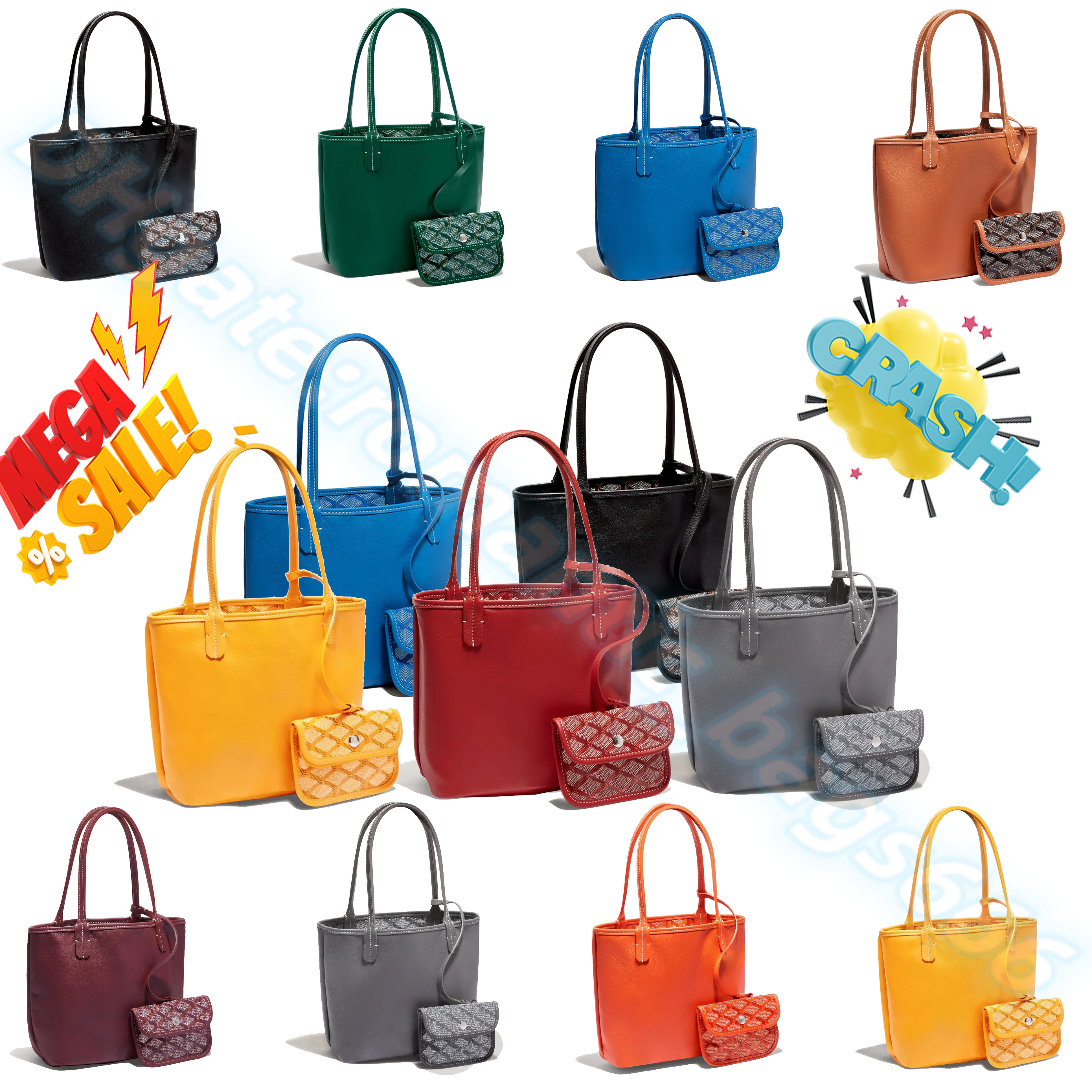 

Luxurys Genuine Leather Mini shopping bag Anjou Designers double sided totes goya fashion Shoulder famous Gy Cross Body handbag Clutch Dinner travel wallet Bags, Green