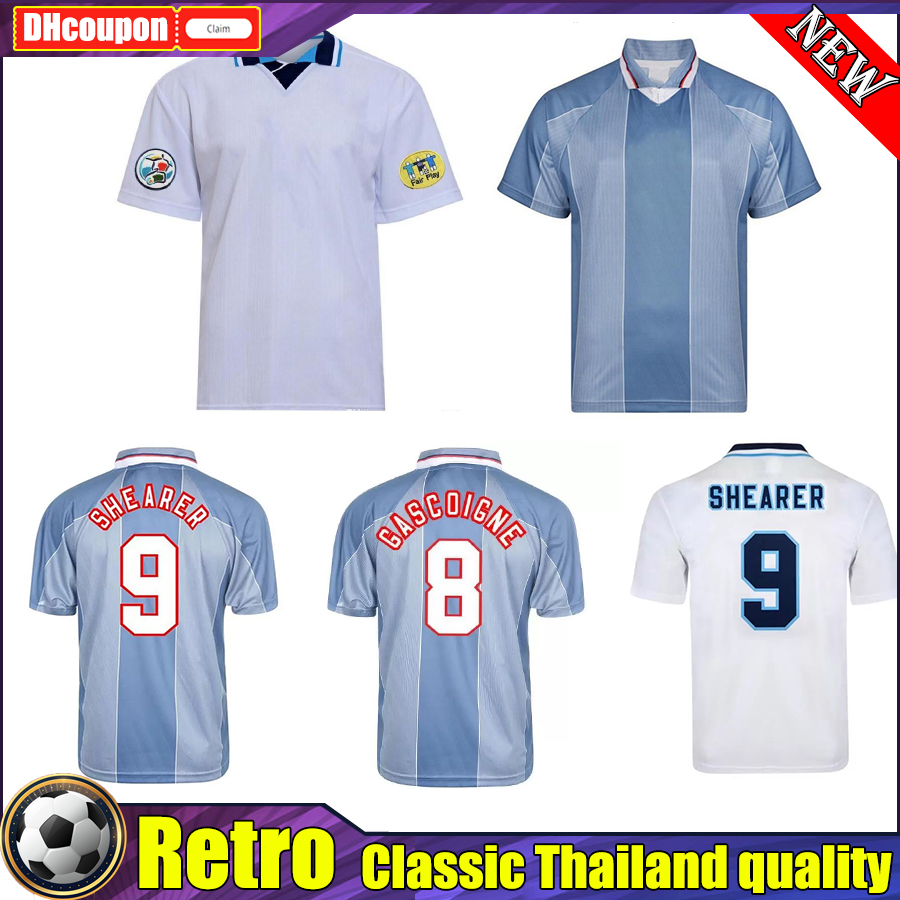 

1995 1996 1997 1998 Beckham Retro Soccer Jerseys Shearer Gascoigne Scholes Owen Fowler McManaman Redknapp top thai quality Vintage Camisetas De Futbol Classic Kit, 03