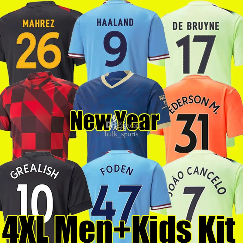 

4XL HAALAND soccer jerseys 22/23 CHINESE NEW YEAR DE BRUYNE PHILLIPS MANS CITIES GREALISH MAHREZ FODEN ALVAREZ BERNARDO MENDY JOAO CANCELO f, 22-23 away