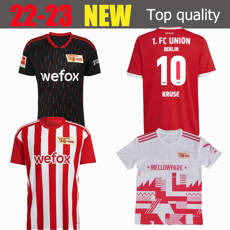 

22 23 Union Berlin Mens Soccer Jerseys KHEDIRA HARAGUCHI BECKER THORSBY TRIMMEL OZTUNALI SEGUIN Home Away Football Shirt Short Sleeve
