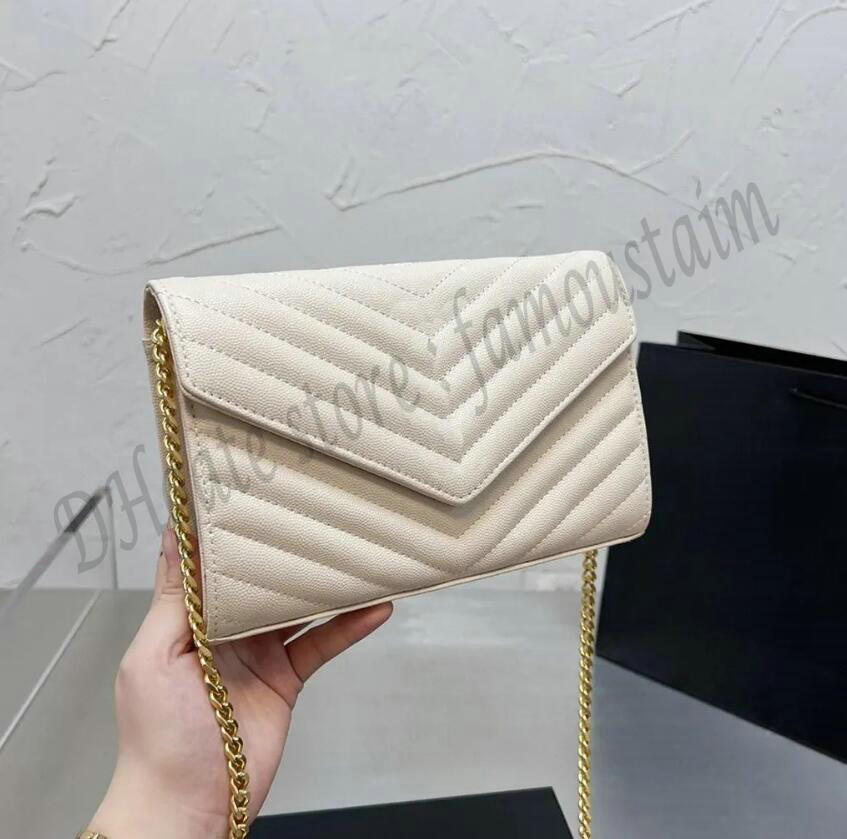 

Designer Shoulder Crossbody Bags Women WOC Gold Chain Handbags Purse Elegant Office Leather Bag Replica Brands Totes With Dustbag, 01
