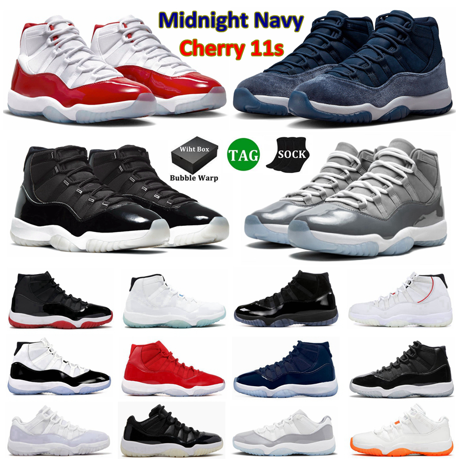 

Cherry 11s Jumpman 11 11s Mens Basketball Shoes Cool Grey Bred Jubilee Midnight Navy Sneakers 72-10 Legend Blue Concord Pure Violet Sports Women Trainers Big Size 13, 15