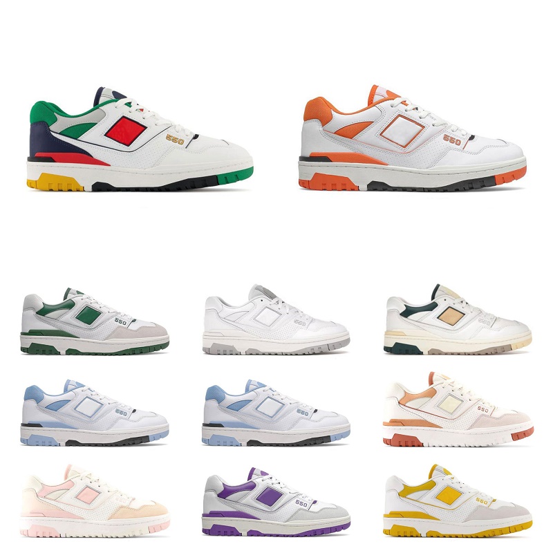 

Original NB 550 Casual Shoes Men Women Quality 550s UNC Green Grey Cream Black White Blue Plum Red Navy Purple Shadow Burgundy Cyan Auralee Trainers Designer Sneakers, Shoes lace