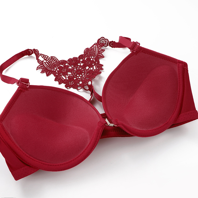 

Bras Sets New Style with Steel Ring Sexy Fashion Push up Underwear Lady Sexy Glossy Beauty Back Support Thickened Deep Bra Set, Ka2130 black