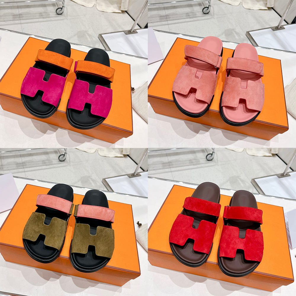 

Women Designer Slipper sandal Slide H Sandals Genuine Leather 2023 Summer Classic Brand Beach Casual Shoes Size 35-45