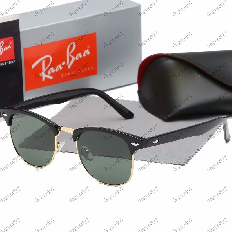

Luxurys Designer Sunglass Men Women Pilot Rays Bans Sunglasses Adumbral Goggle UV400 Eyewear Classic Brand Eyeglasses 3016 Band Sun Glasses Metal Frame with Box