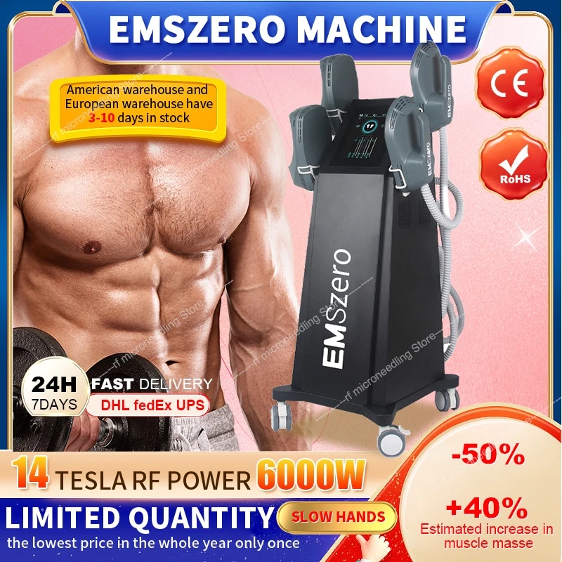 

14 Tesla DLS-EMSLIM Neo Slimming Machine 6000W 2023 Emszero Hiemt Nova Body Sculpt EMS Pelvic Floor Muscle Stimulate Equip