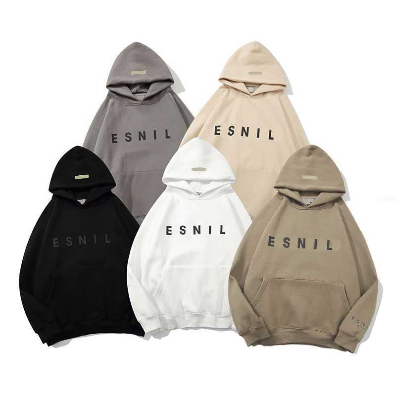 

Ess Designer men hoody hoodies pullover sweatshirts loose long sleeve hooded jumper mens highquality women Tops clothing Seven colors size H1G1, Apricot