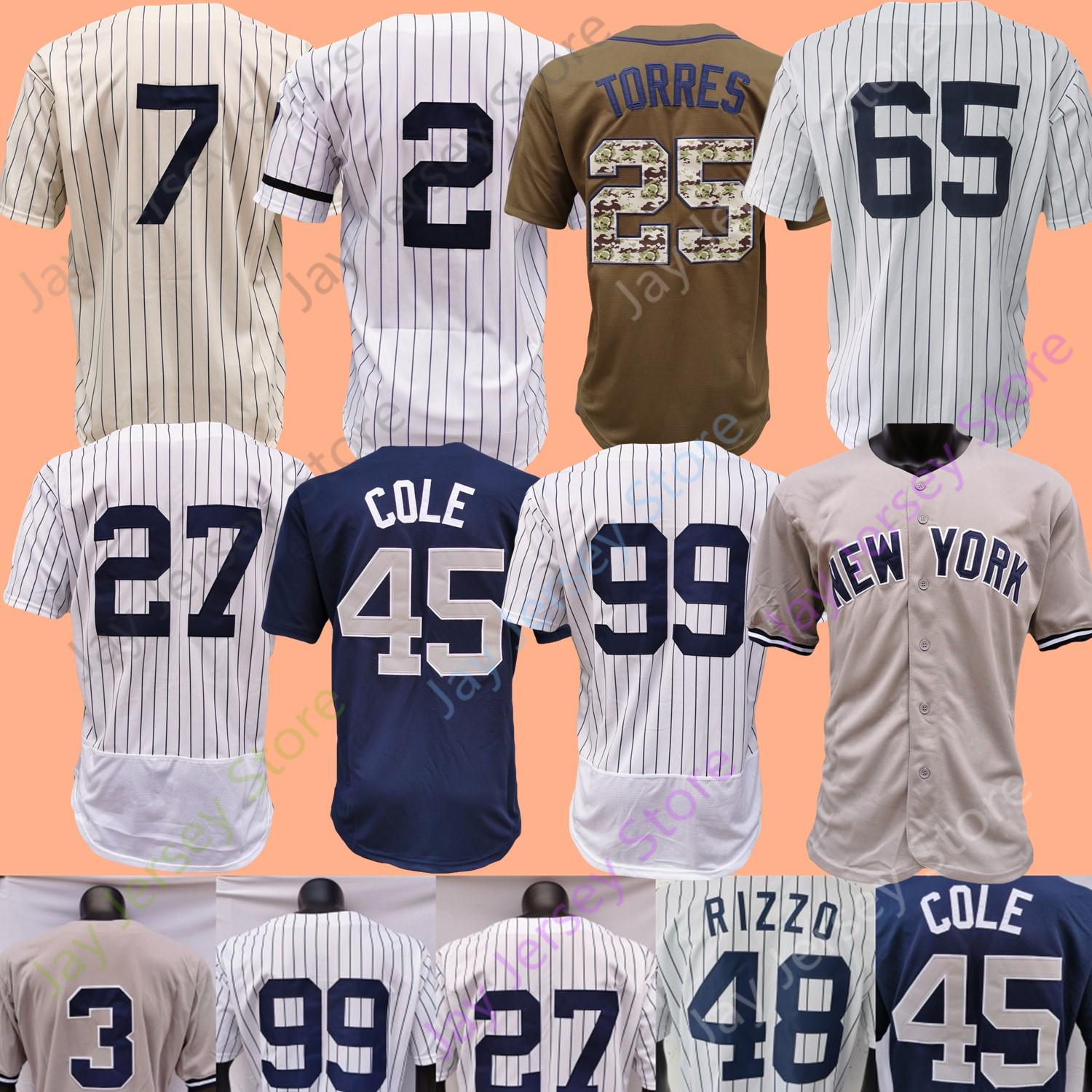 

Baseball Jersey Aaron Judge Derek Jeter Babe Ruth Rizzo Gleyber Torres Harrison Bader Gerrit Cole Nestor Cortes Jr. LeMahieu Donaldson Mantle Stanton Women Youth, Player's versions grey