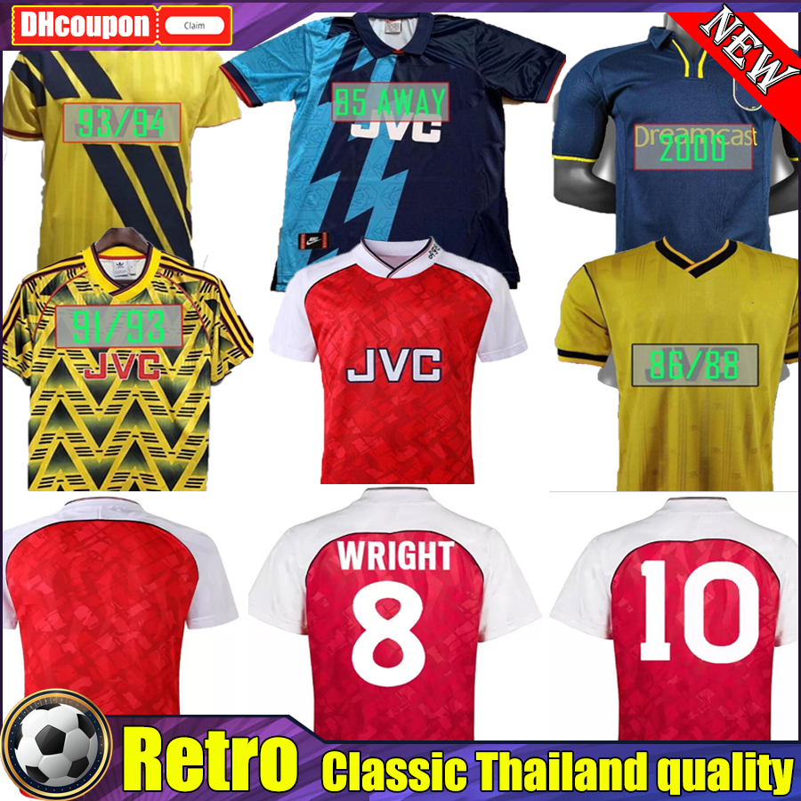 

Ian 1990 1992 Wright retro soccer jerseys Tony Cole ROCASTLE Dixon Campbell Merson Smith classic vintageCamisetas De Futbol top thai quality, 07