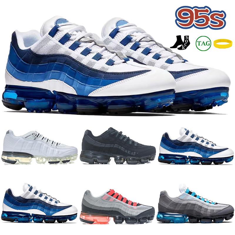 

Mens 95 Running Shoes 95s OG Design Neo Turquoise Slate Solar Red Black White Sport Sneakers Fashion Comfortable Men Designer Runner Trainers US 7-11, 01 slate