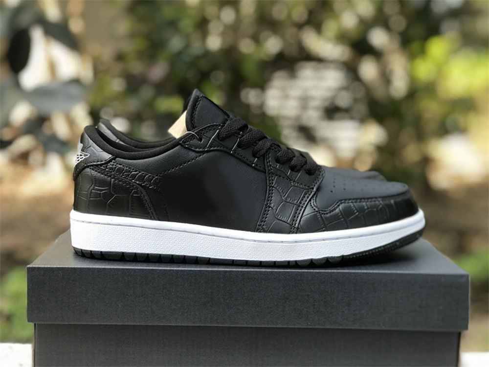 

Basketball Shoes Handmade New Release 1 Low Golf Black Croc 1s Mens Womens Outdoor Sneakers Dd9315-003 Crocodile Skin with Original, #1