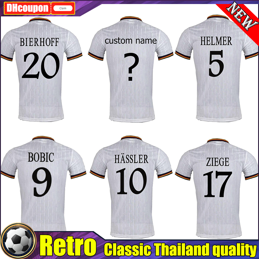 

1996 1998 BOBIC Sammer Moller retro soccer jerseys 96 97 98 Bierhoff KLINSMANN SCHOLL KUNTZ vintage classic football shirt, 03