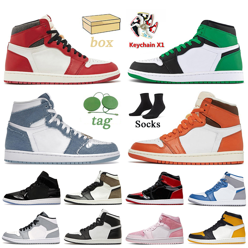 

Jumpman 1 Basketball Shoes Starfish 1s Denim Lucky Green High OG Lost and Found Mid Space Jam Black White Taxi dhgates Patent Bred Dark Mocha Trainers Sneakers, B19 high og heirloom 36-46