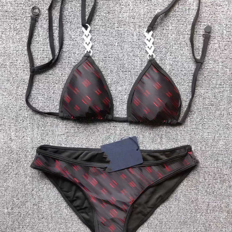 

23ss Women brand designer split swimsuit bikini beach swimming sexy temperament split hot spring European style women clothing a1, Bronze
