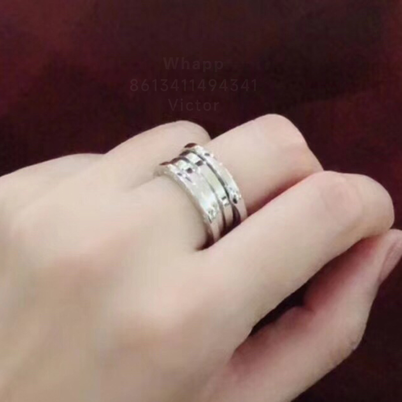 

BUIGARI spring for man designer ring for woman highest counter quality jewelry luxury fashion classic style exquisite gift with box 013